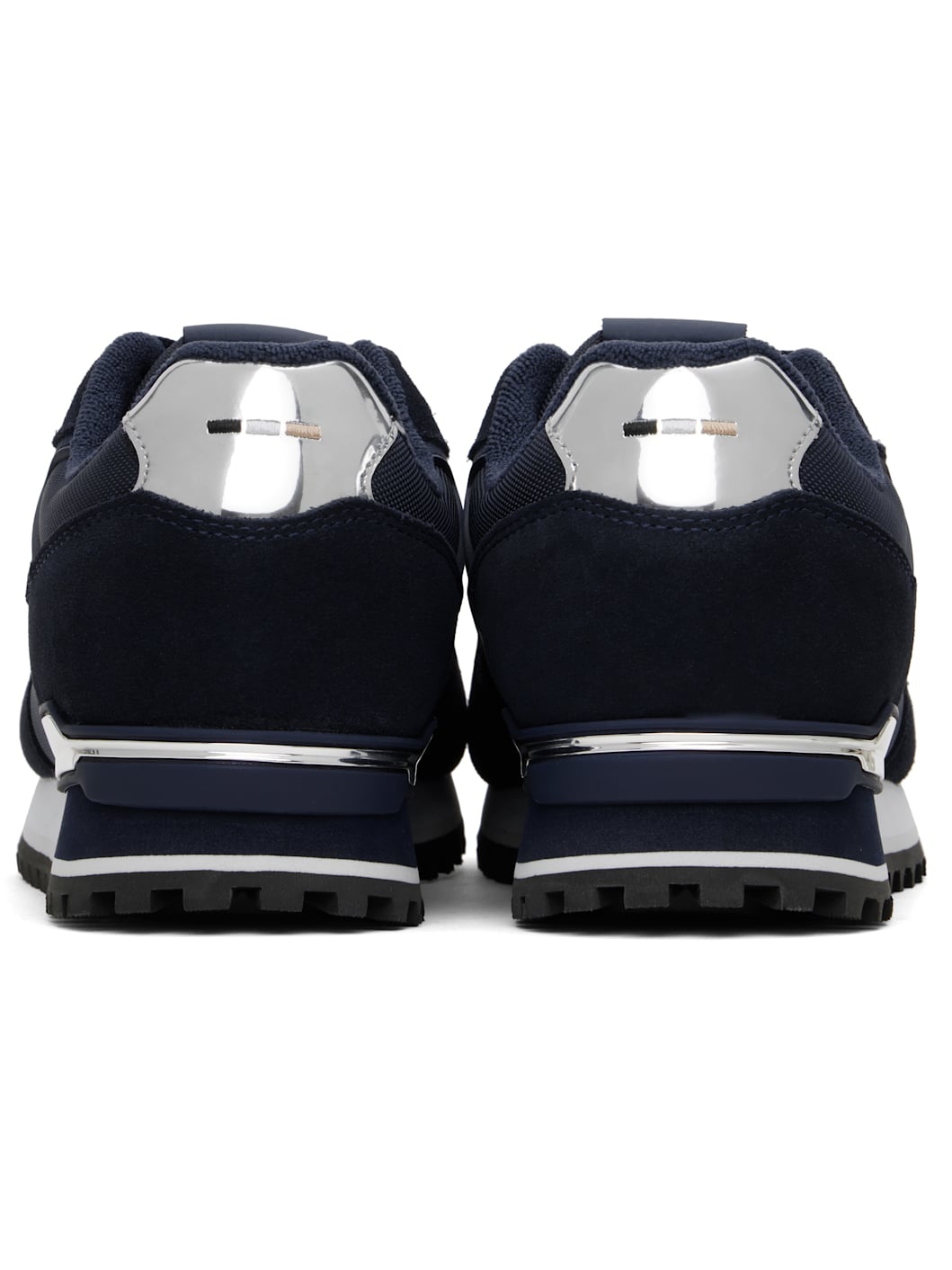 Navy Paneled Sneakers - 2