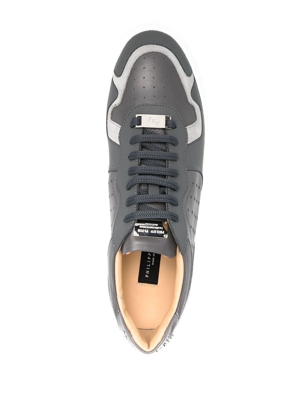 panelled low-top sneakers - 4