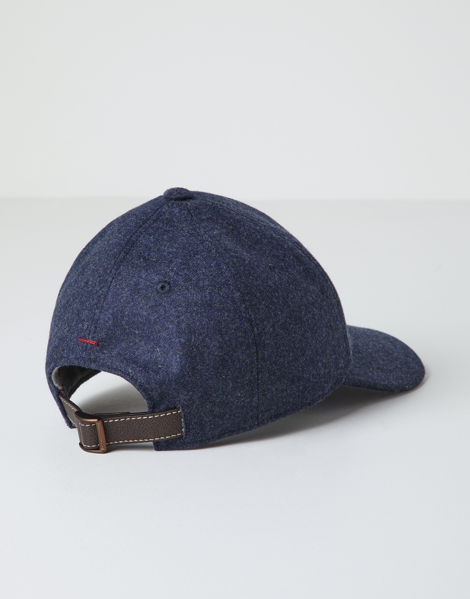 Virgin wool flannel baseball cap with embroidery - 2