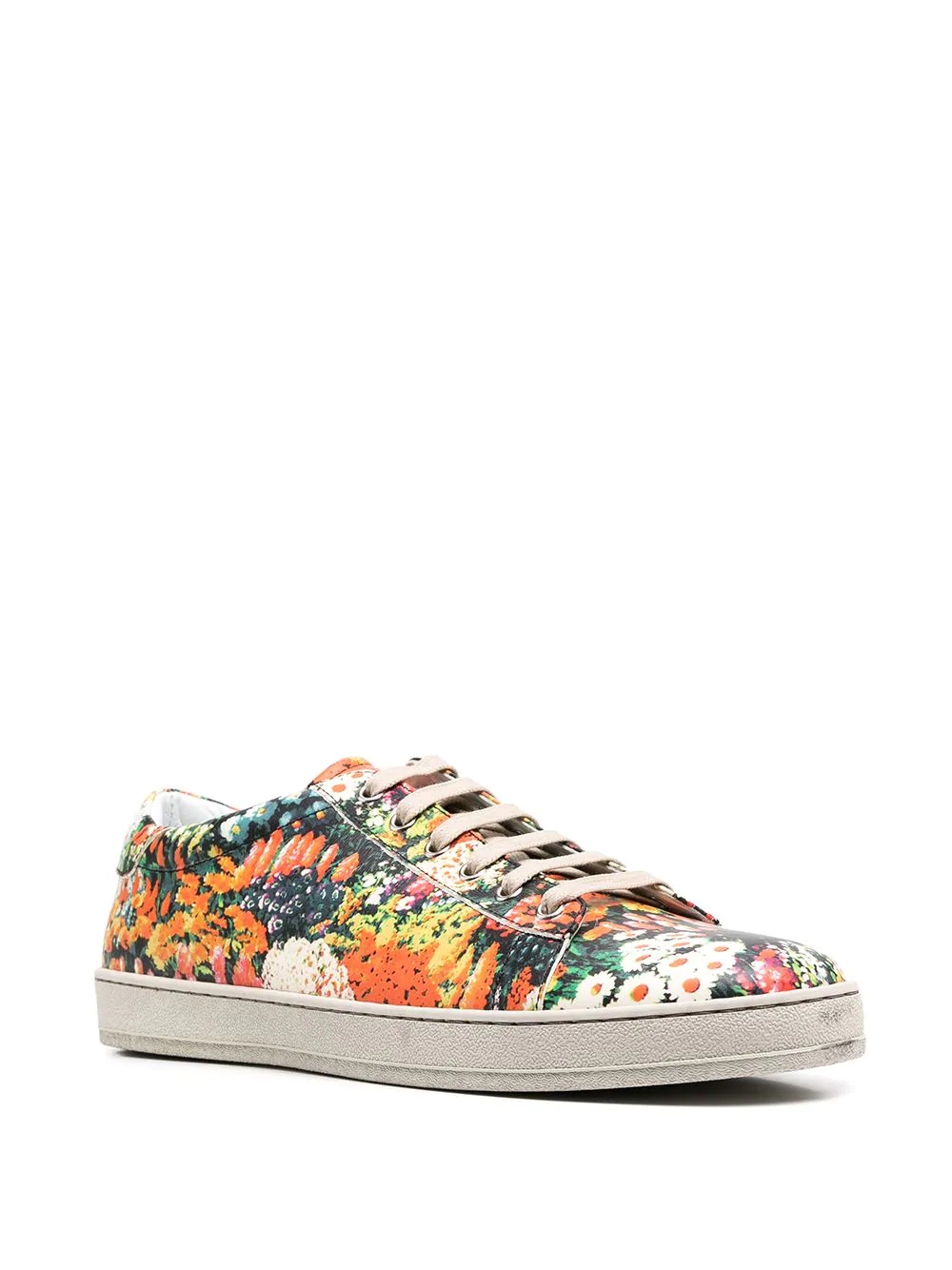 floral print low-top sneakers - 2