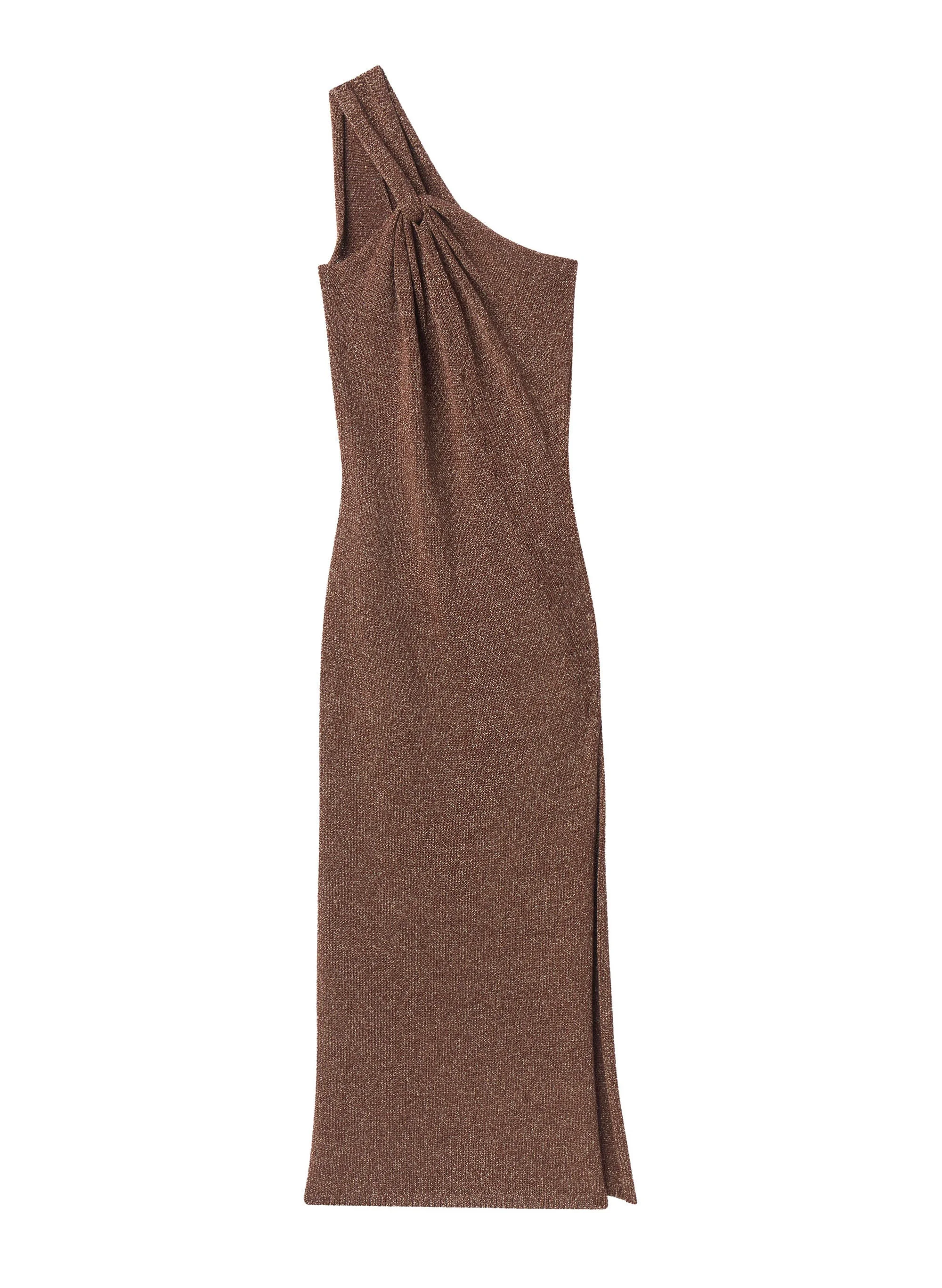 Mimi One Shoulder Knit Midi Dress - 1