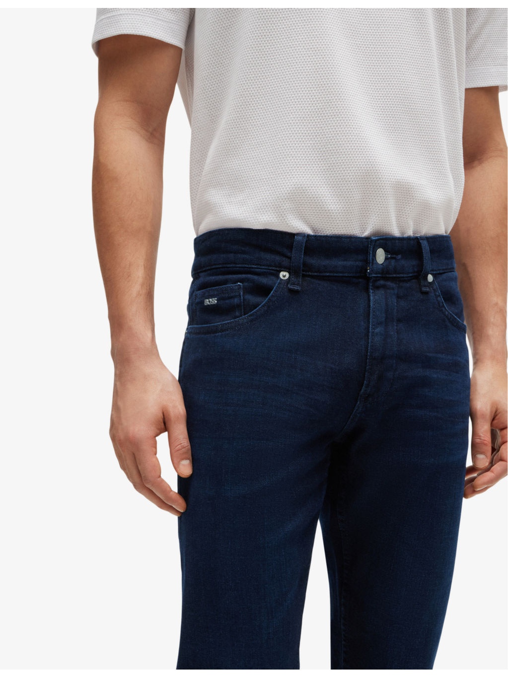 Leisure regular-fit straight-leg stretch-denim jeans - 5