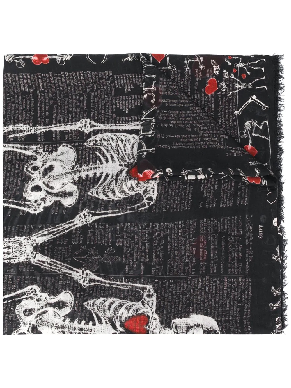 skeleton-print lightweight scarf - 1