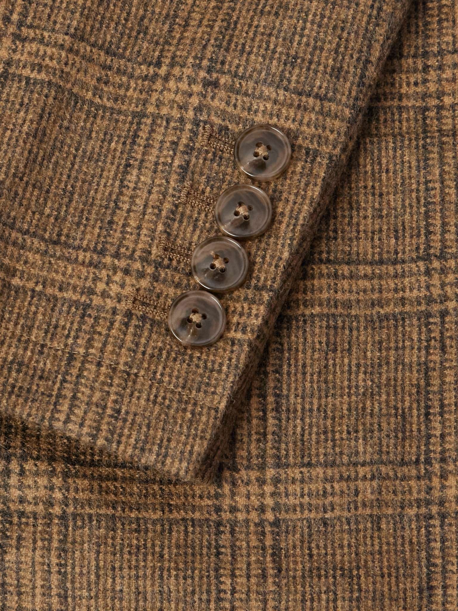 Checked Virgin Wool and Alpaca-Blend Suit Jacket - 5