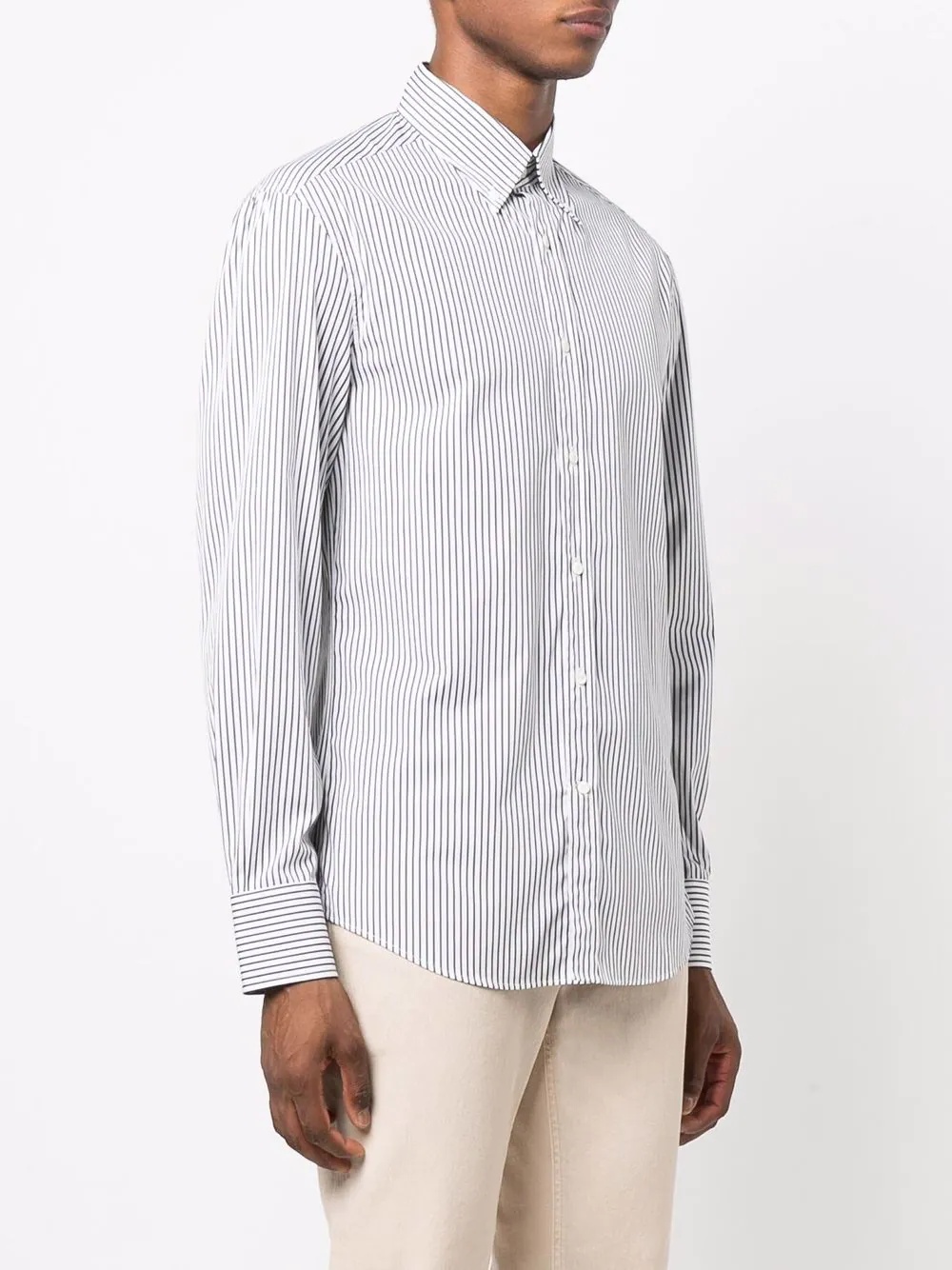 stripe-print cotton shirt - 3