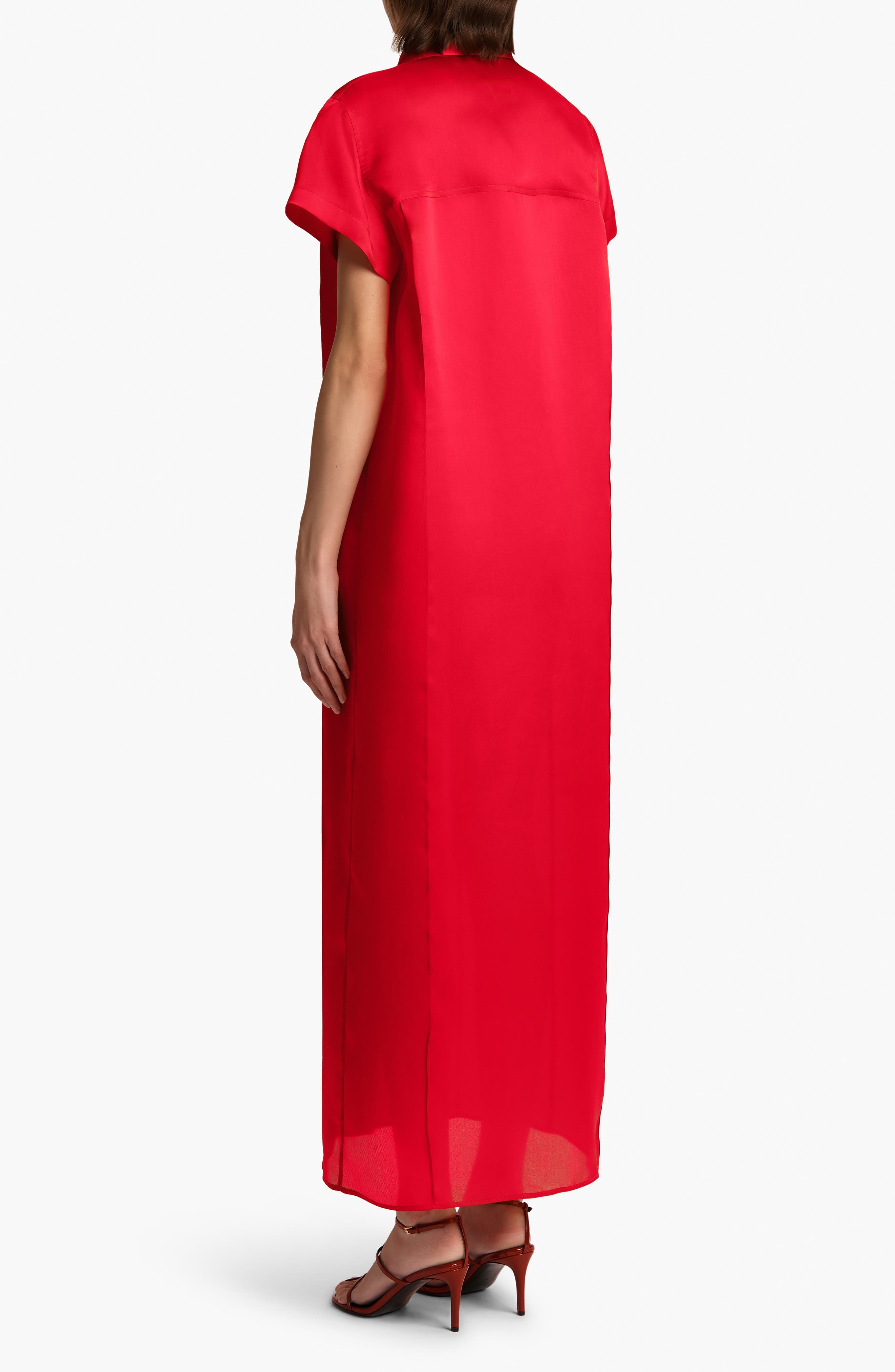 Khaite Effy Organza Shirtdress in Raspberry at Nordstrom - 2