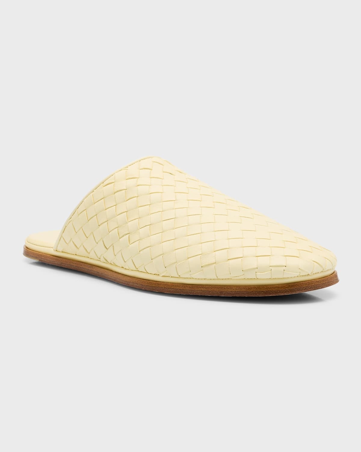 Intrecciato Woven Leather Mule Slippers - 3