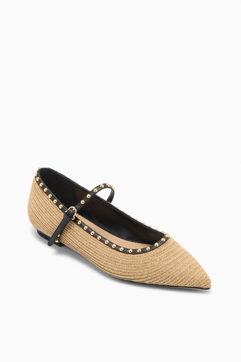 ULLA JOHNSON Hera Raffia Ballet Flat outlook
