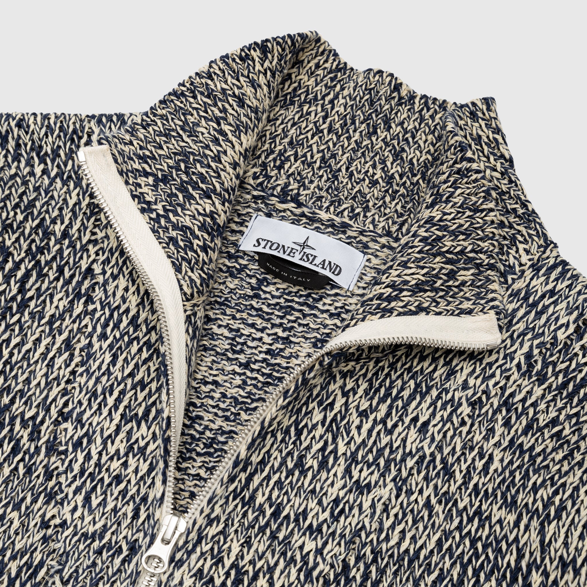 COTTON-LINEN-POLYESTER WITH RUBBERISED EFFECT MARINA SWEATER - 2