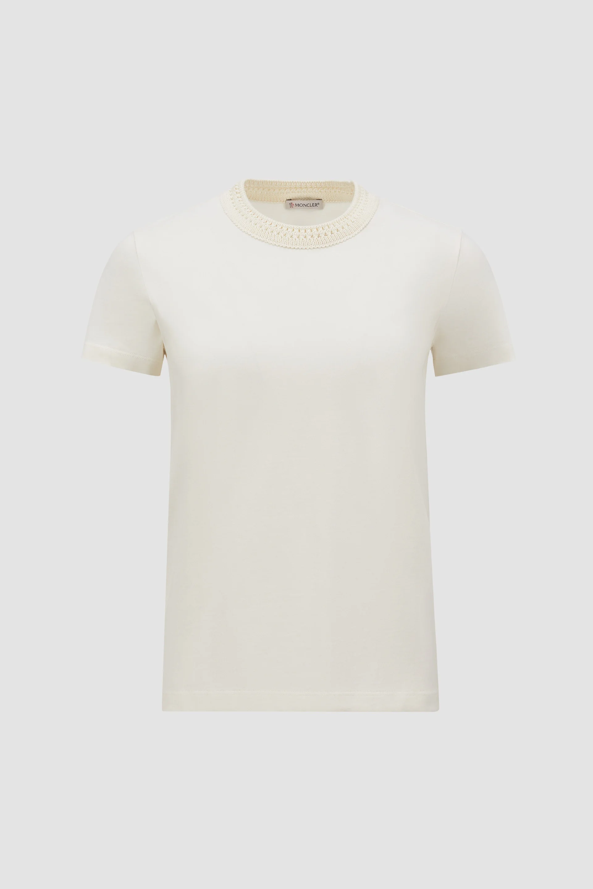 Crochet Accent Cotton T-Shirt - 1