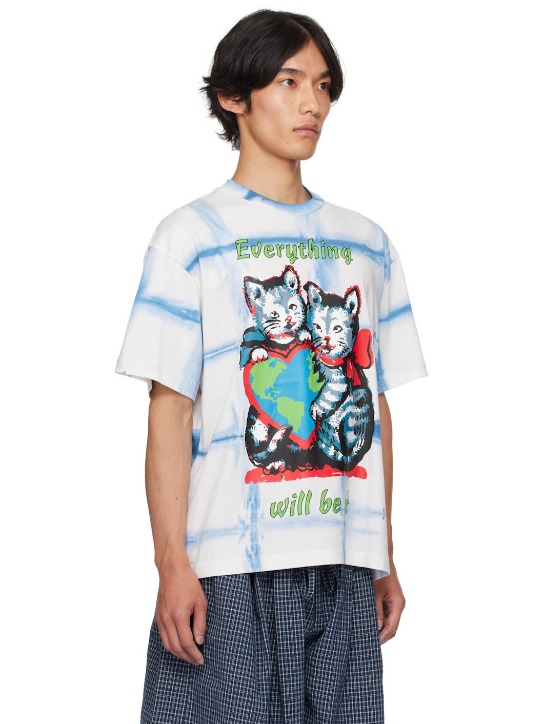 SSENSE Exclusive Blue & White Kitten Courage Shirt - 2