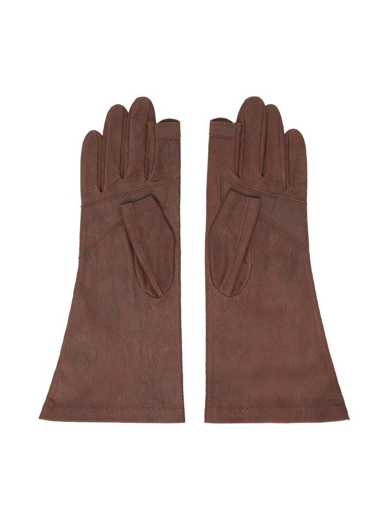 Rick Owens Brown Porterville Short Gloves outlook