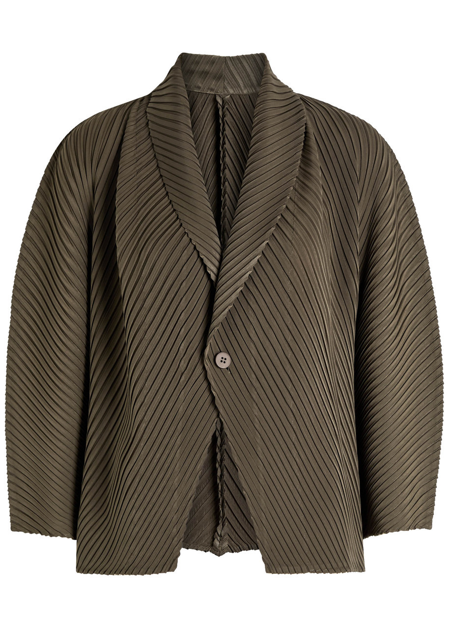 Homme Plissé Issey Miyake Pleated Satin-plissé Cardigan - 1