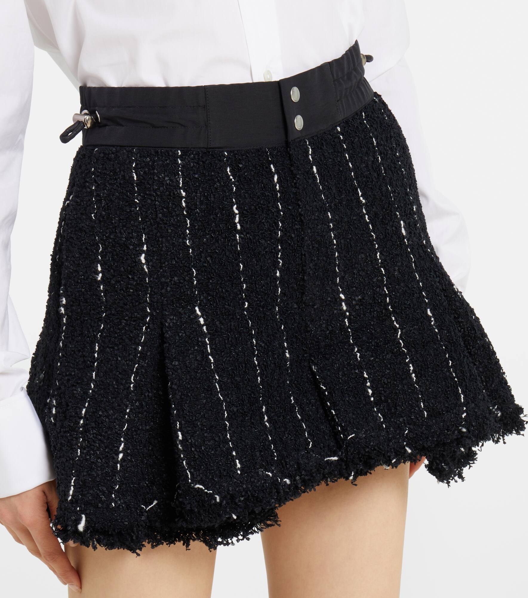 Striped tweed shorts - 4