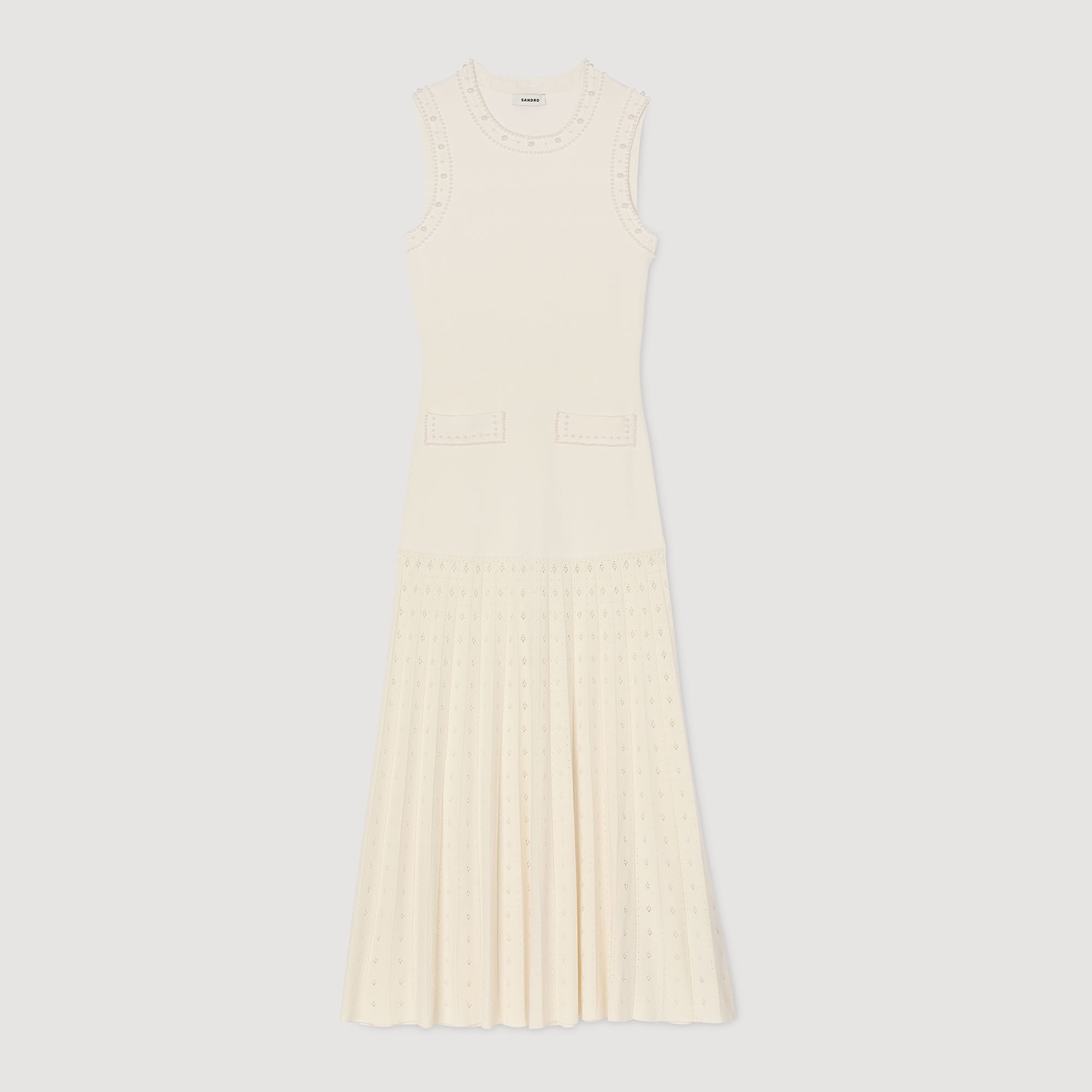PEARL BEAD KNIT MAXI DRESS - 6