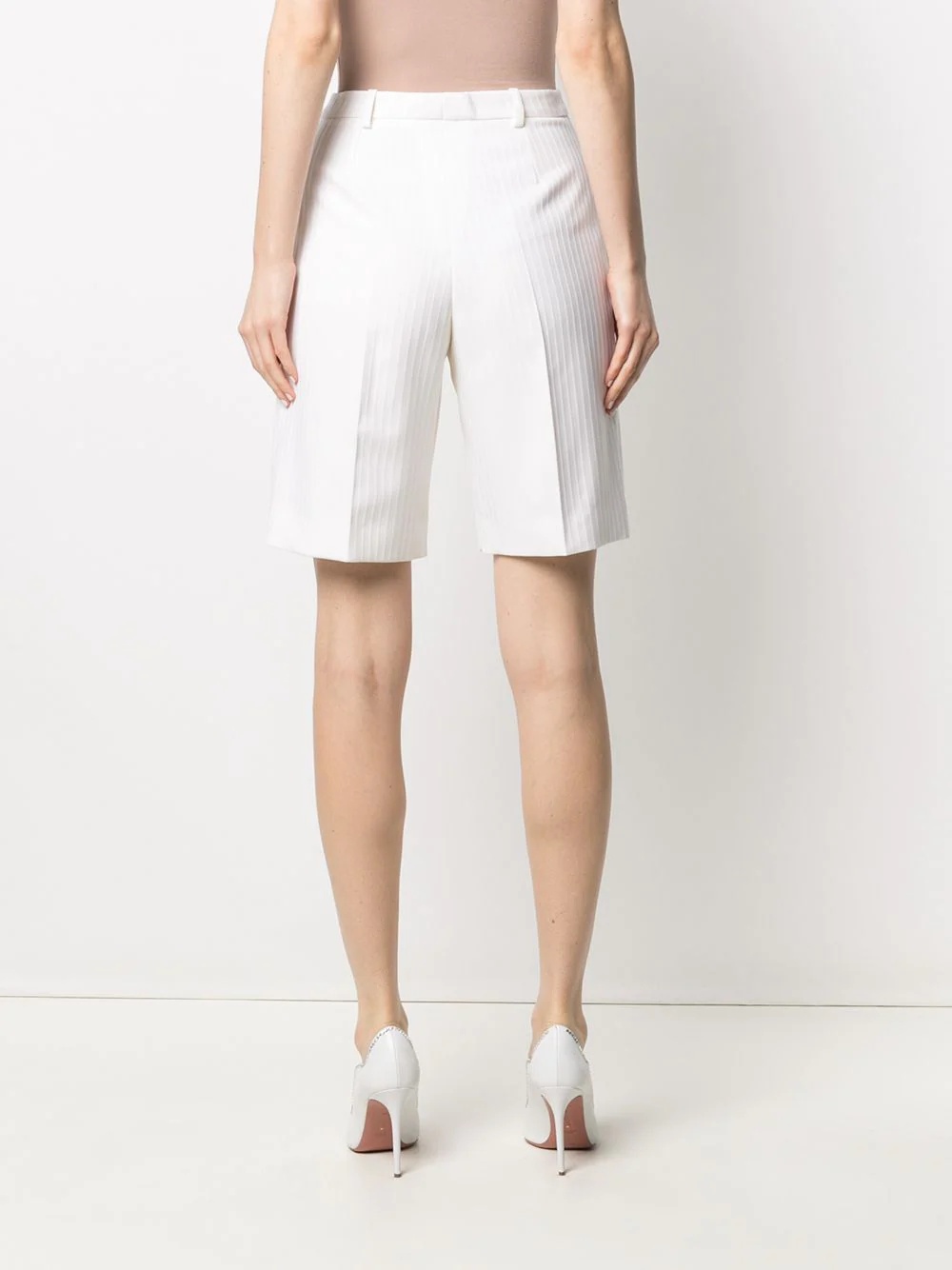 pinstripe tailored shorts - 6