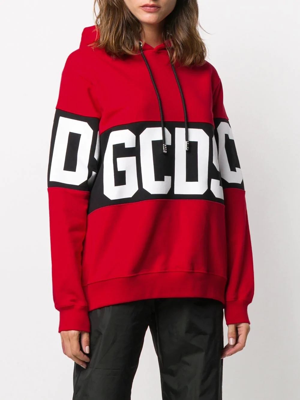 logo print hoodie  - 3