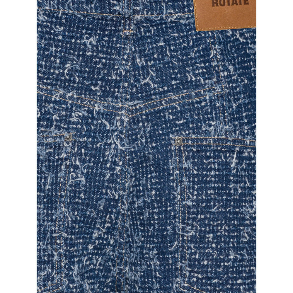 Rotate Blue Trousers - High-Waisted Trousers Women - 5