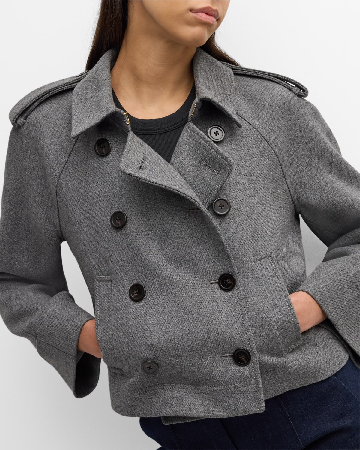 Conneley Cropped Trench Coat - 7