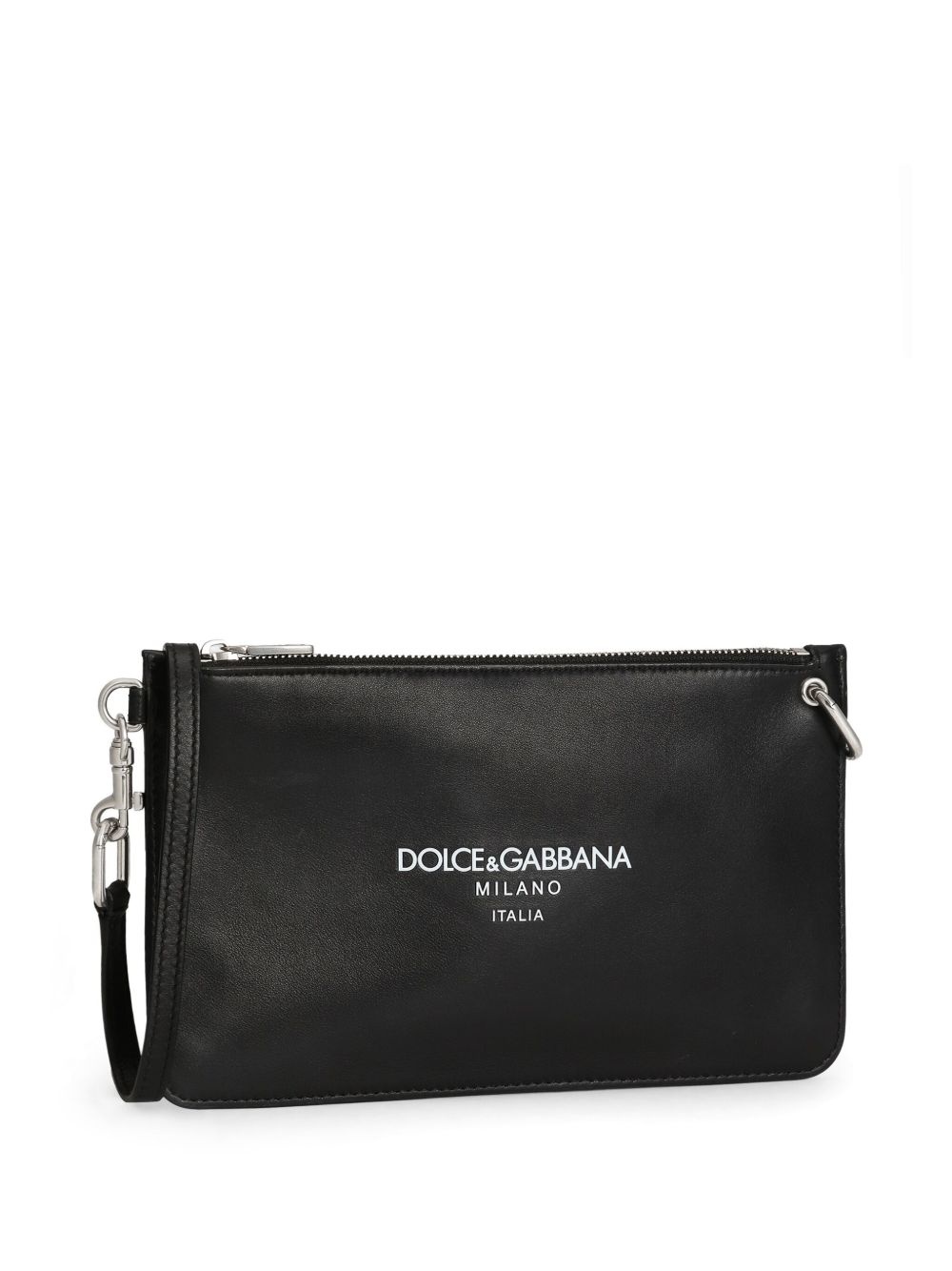 logo-lettering clutch bag - 3