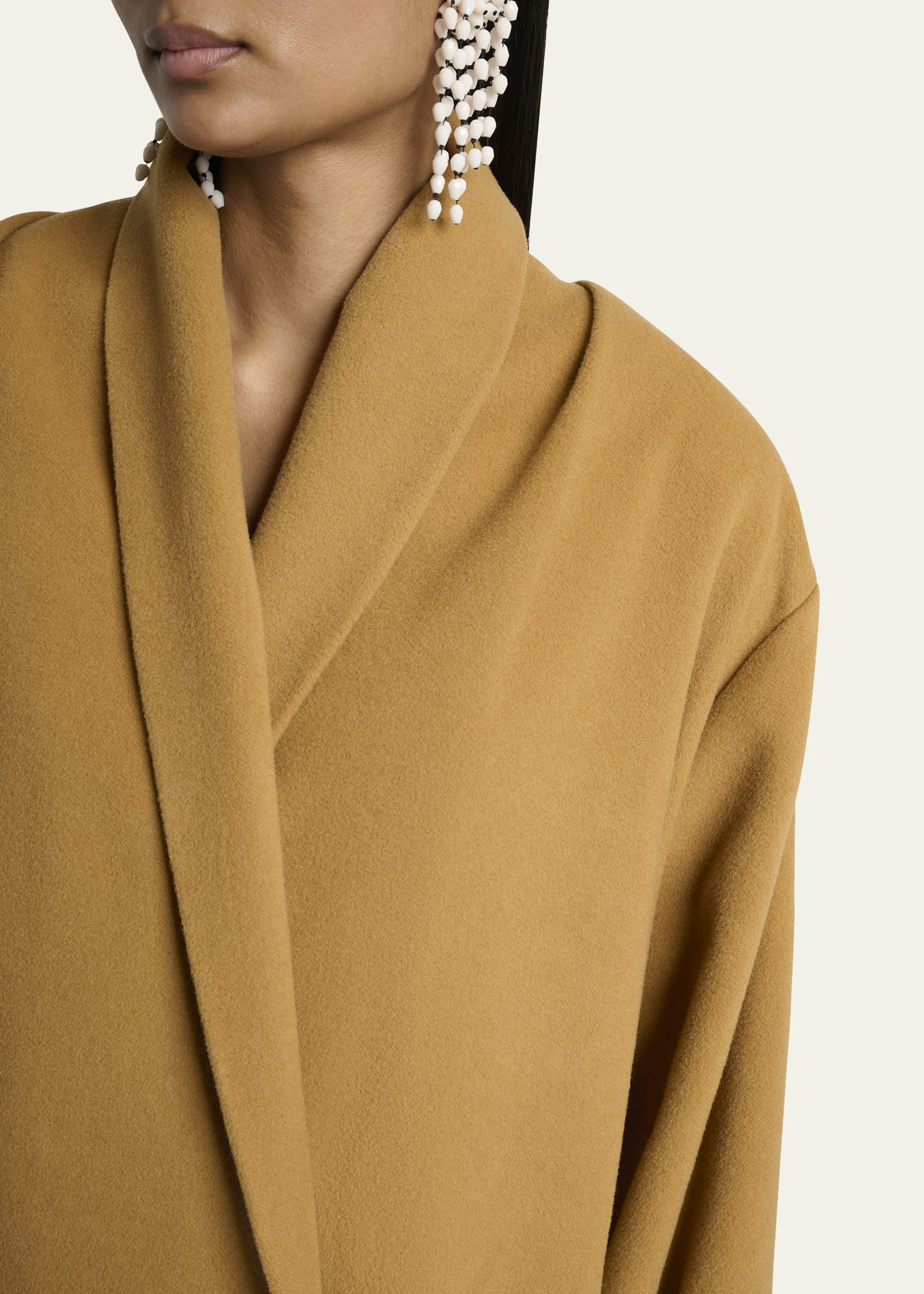 Elise Double-Breasted Wool Cashmere Coat - 5