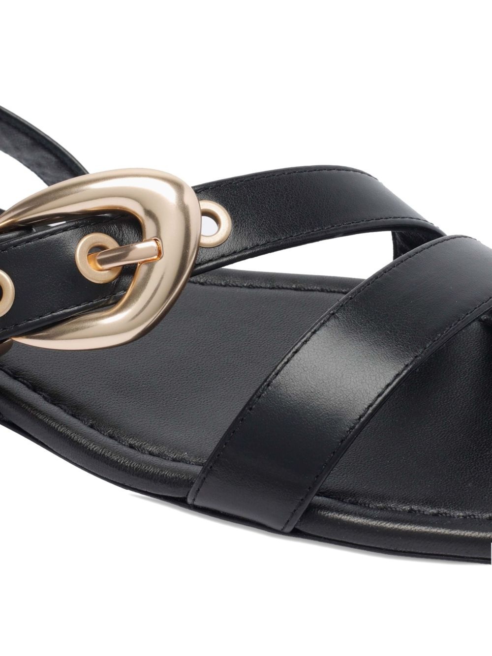 leather flat sandals - 4
