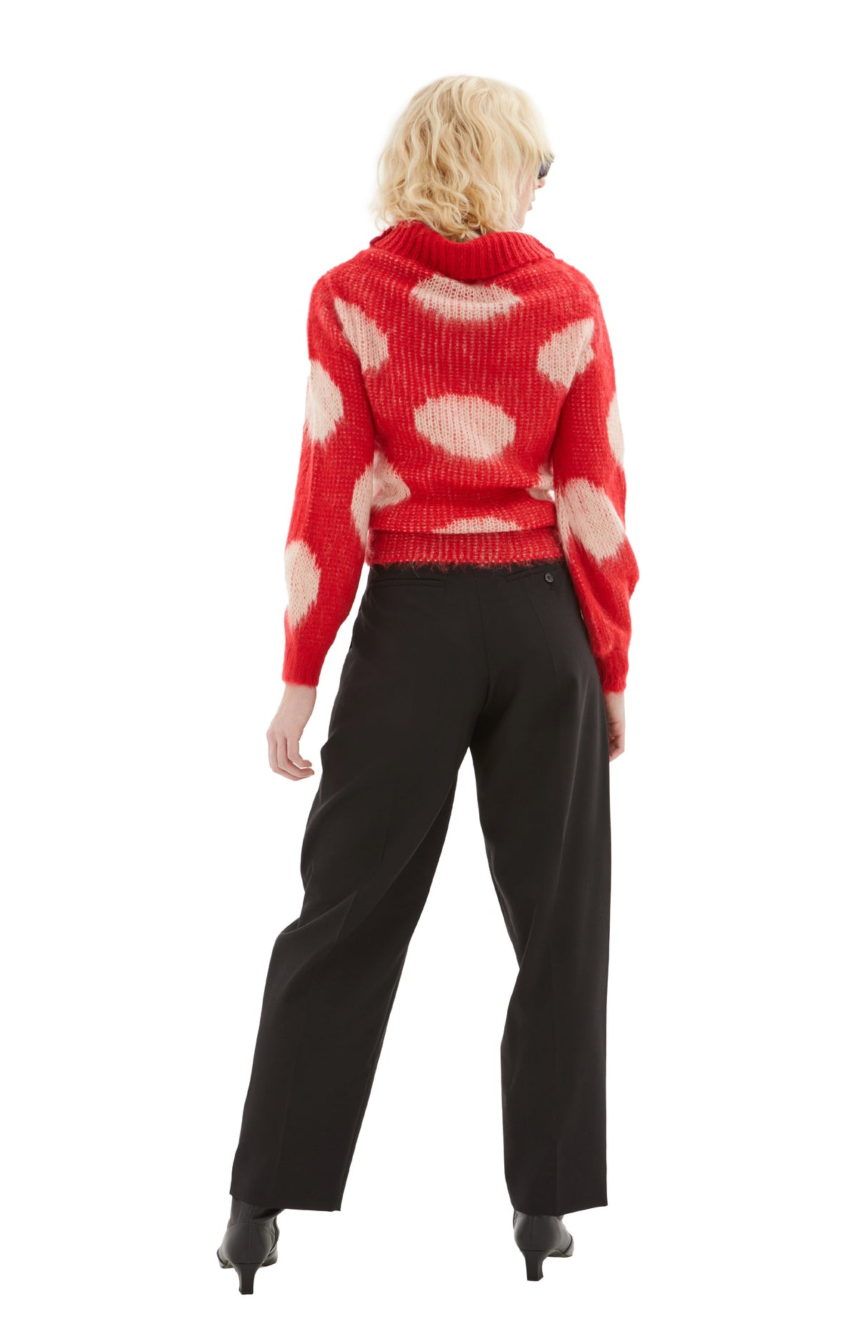 WOOL PANTS WITH PRESSED PLEATS (BLACK) - 4