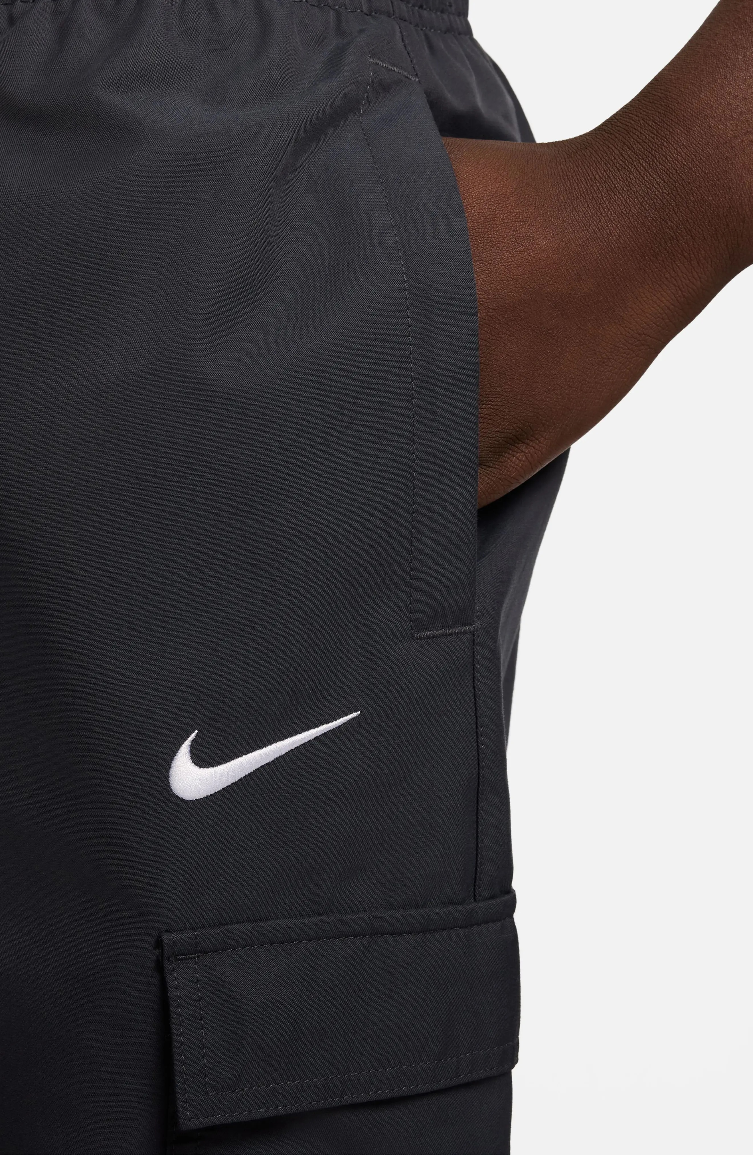 Sportswear Air Play Twill Cargo Pants in Dark Smoke Grey/White - 6