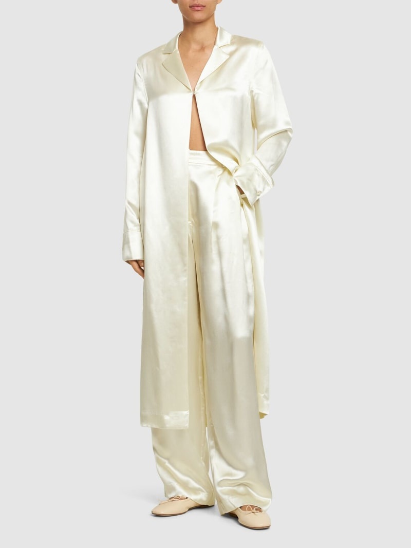 Oyat silk blend long shirt - 2