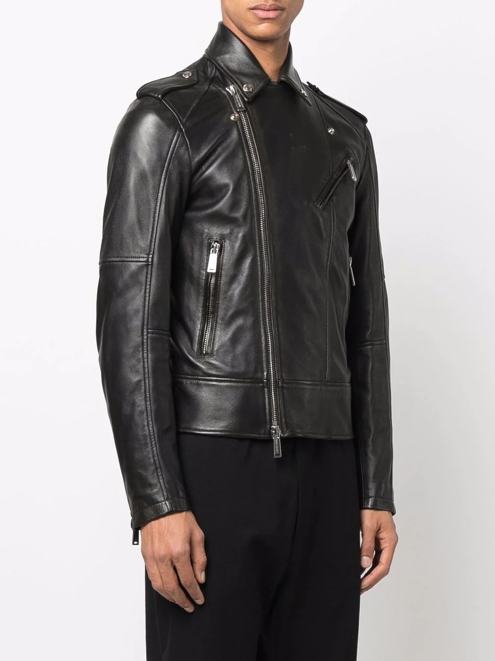 leather biker jacket - 3