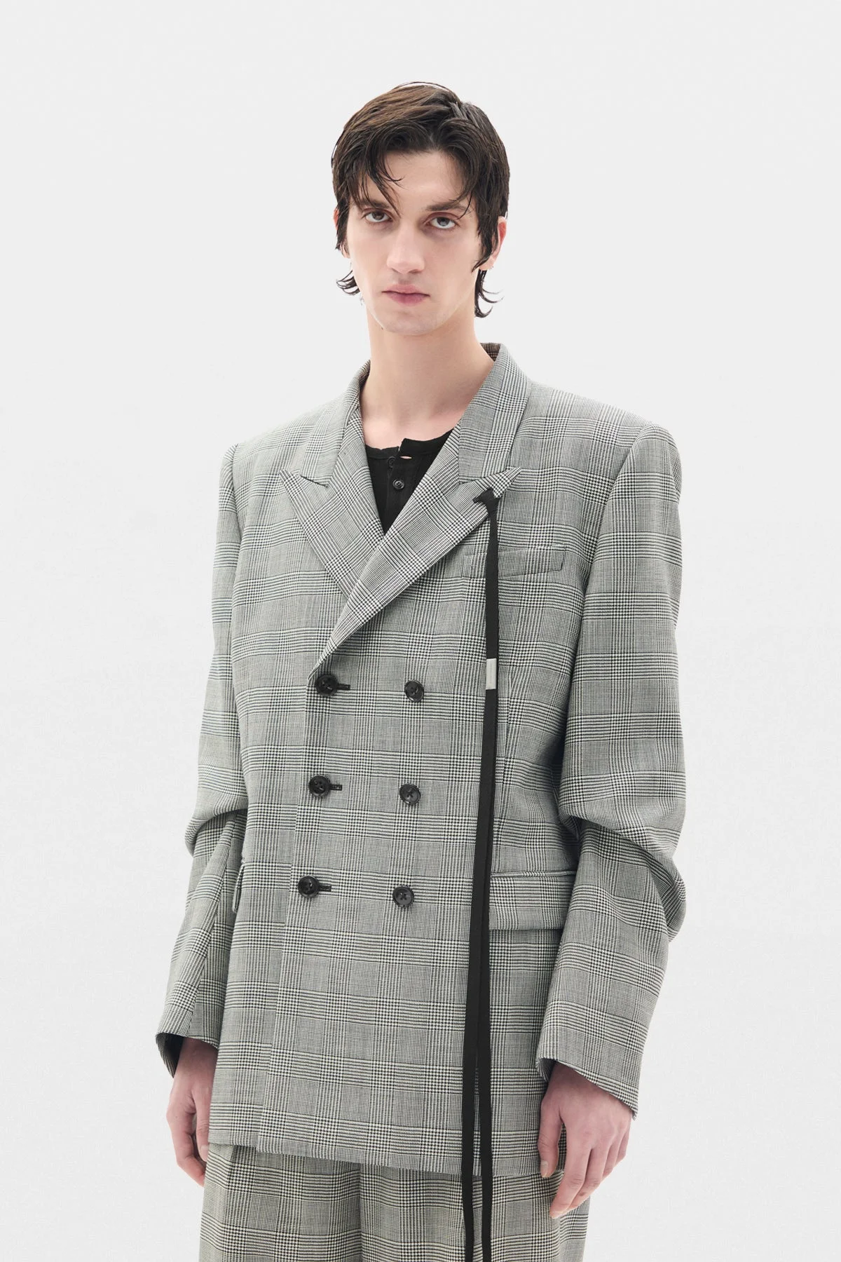 Waldus Pick Lapel Double Breasted Tailored Jacket - 1