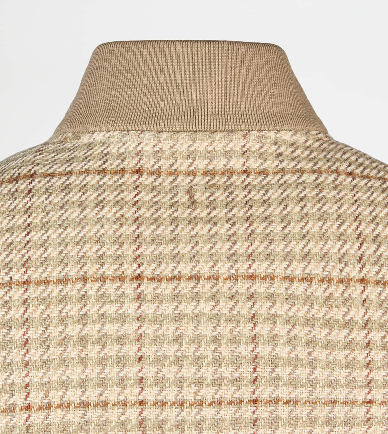 BOMBER JACKET IN SILK BLEND - BEIGE 3