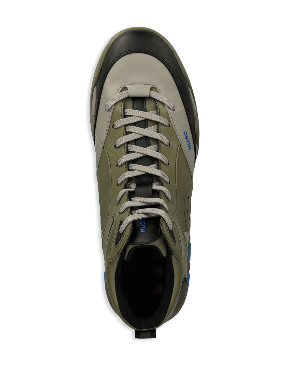 faux-leather sneakers - 4