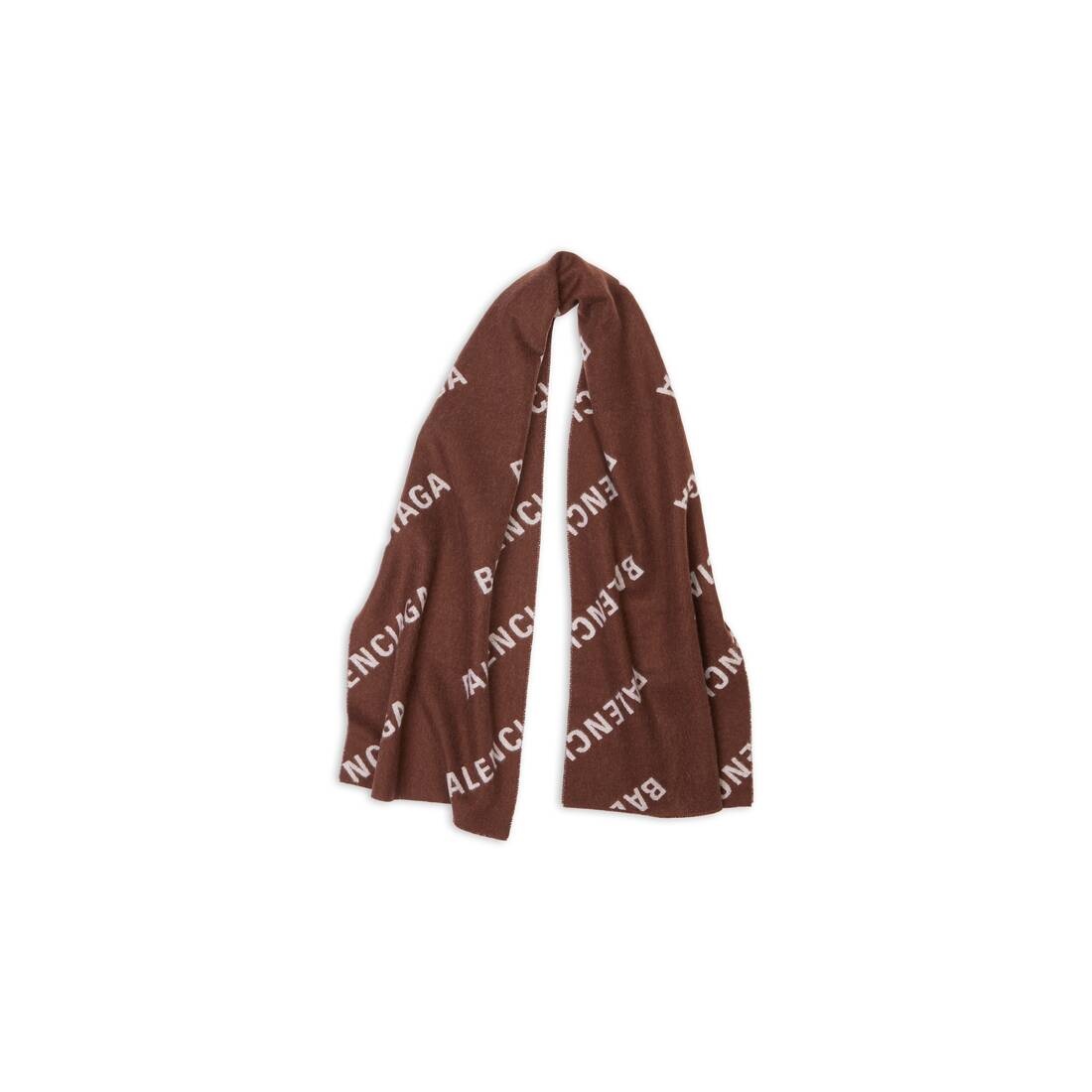 Allover Logo Macro Scarf in Brown - 1