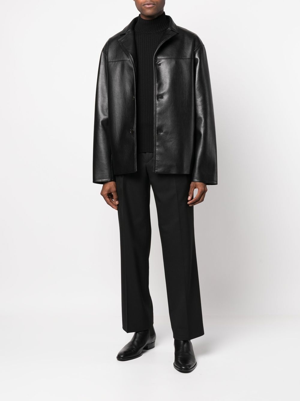 cropped straight-leg trousers - 2