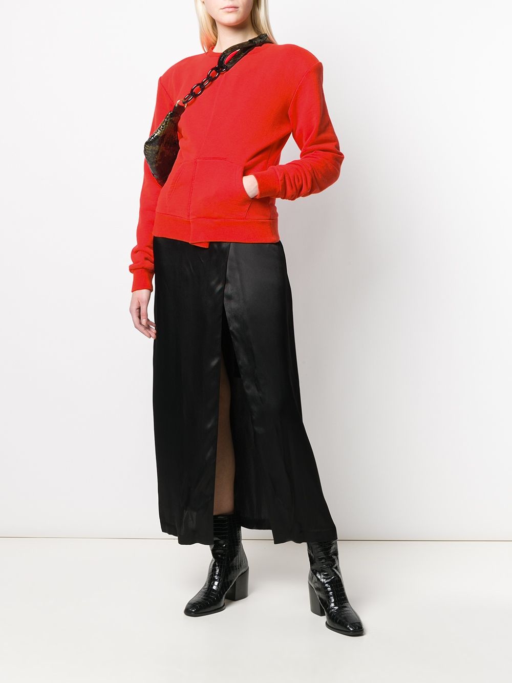 folded detail sweatshirt - 2