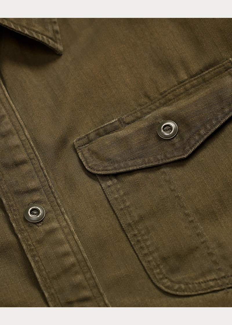 Garment-Dyed Herringbone Twill Workshirt 3