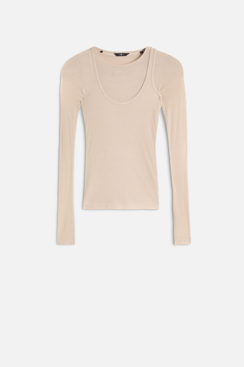 DOUBLE LAYER LONG SLEEVE TOP in Jersey 1