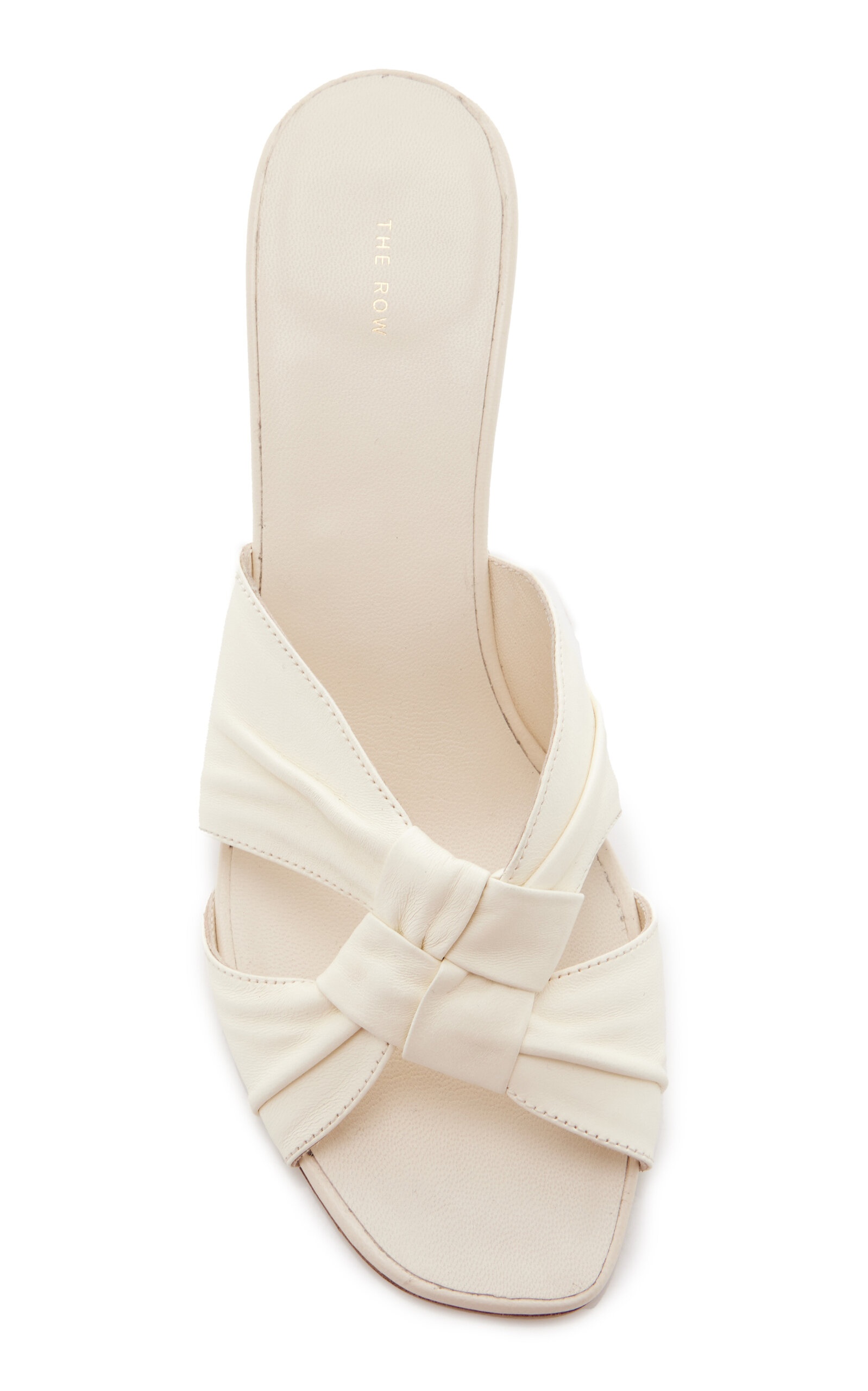 Knotted Leather Mules white - 3