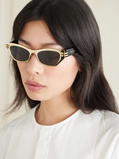Dior CDior B3U cat-eye acetate and gold-tone sunglasses outlook