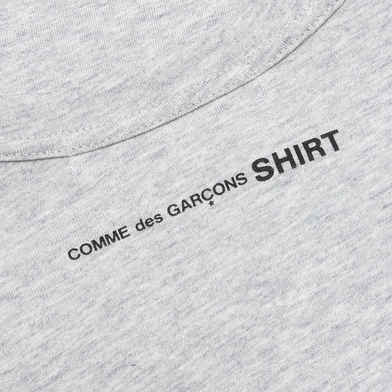 COMME DES GARCONS SHIRT SMALL BACK LOGO S/S TEE - GREY 3