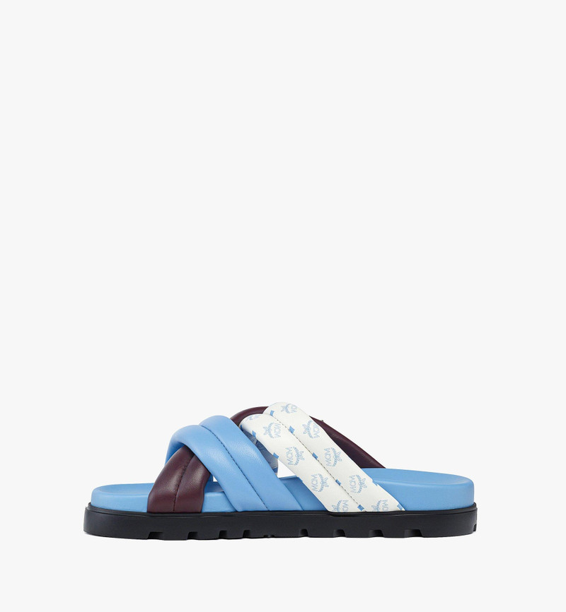 MCM Monogram Cross Sandals in Lamb Leather outlook
