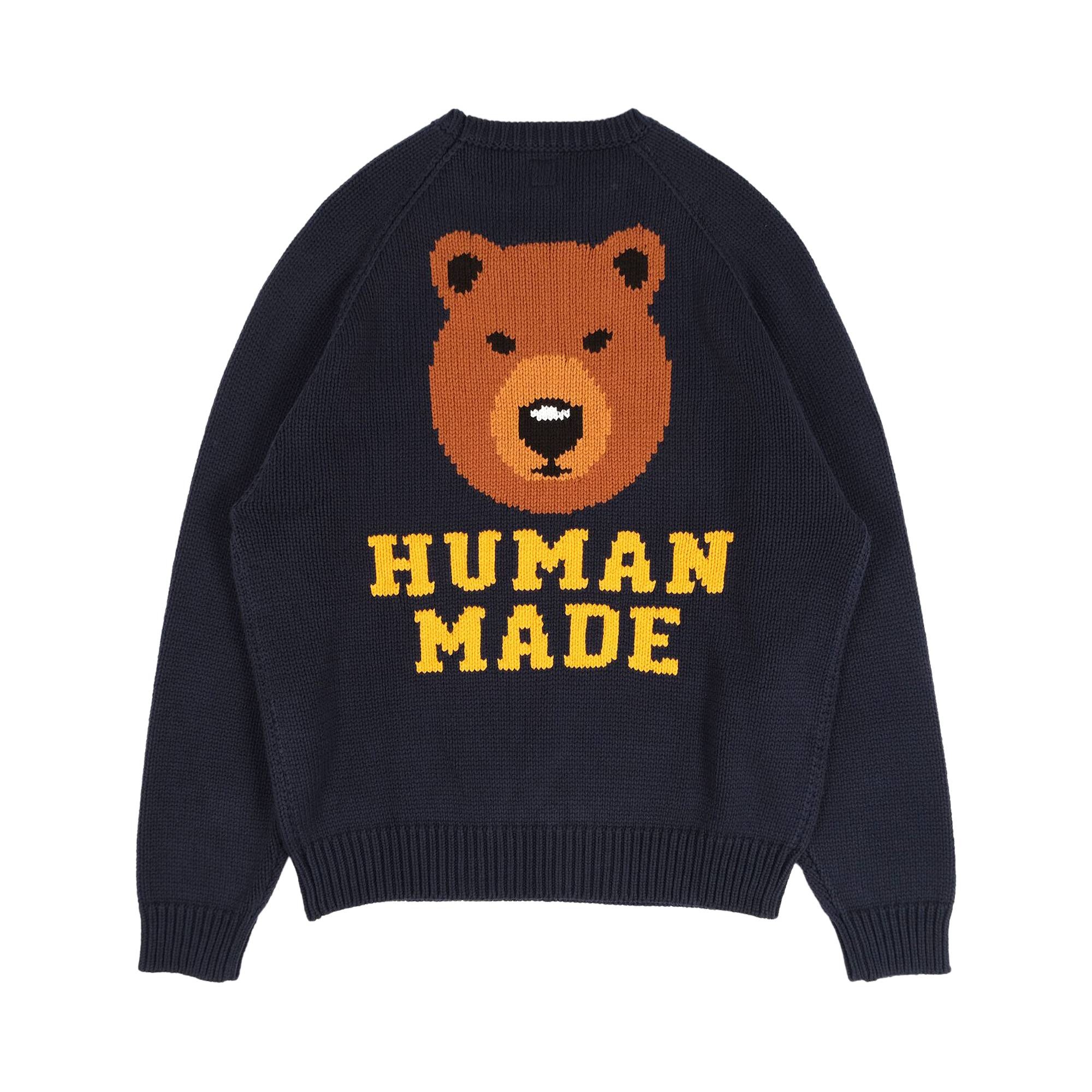 Human Made Bear Raglan Knit Sweater 'Navy' - 2