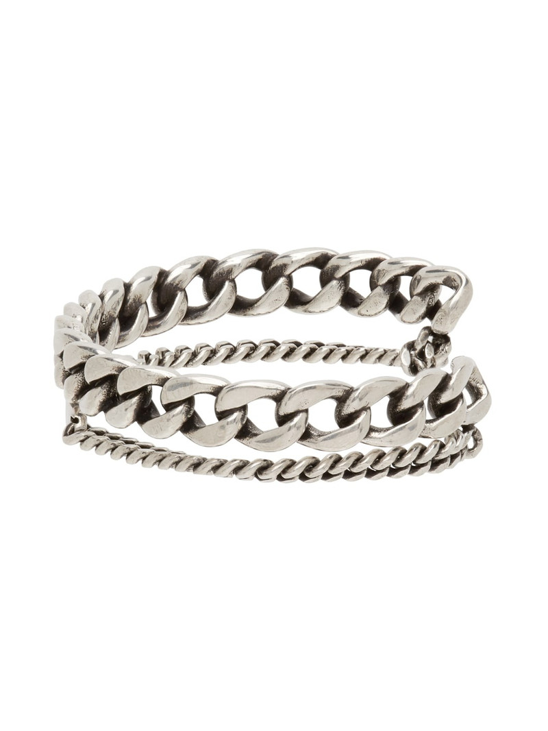 Silver Gourmette Cuff Bracelet 3