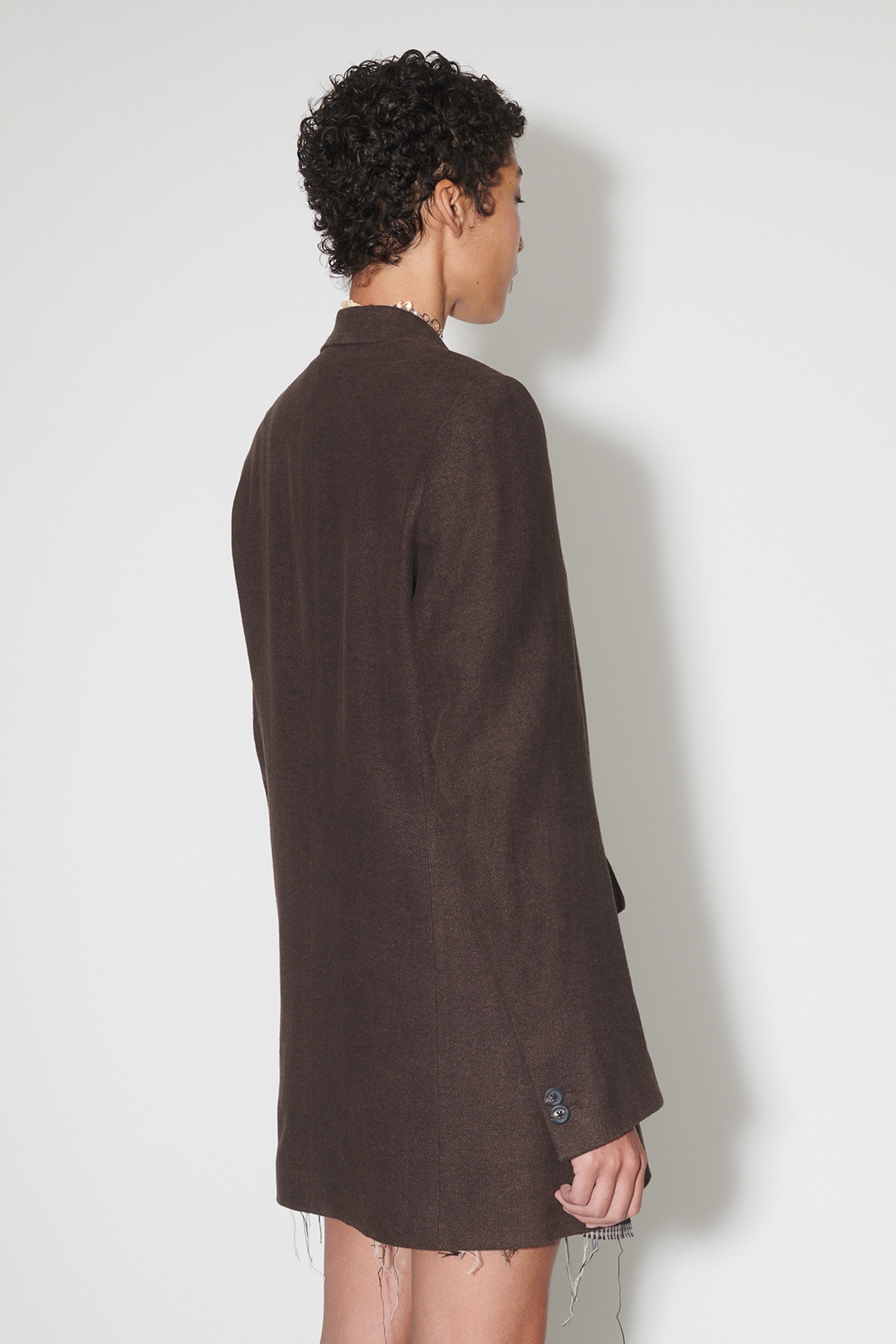 Manta Blazer Antique Chocolate Arctic Linen - 5