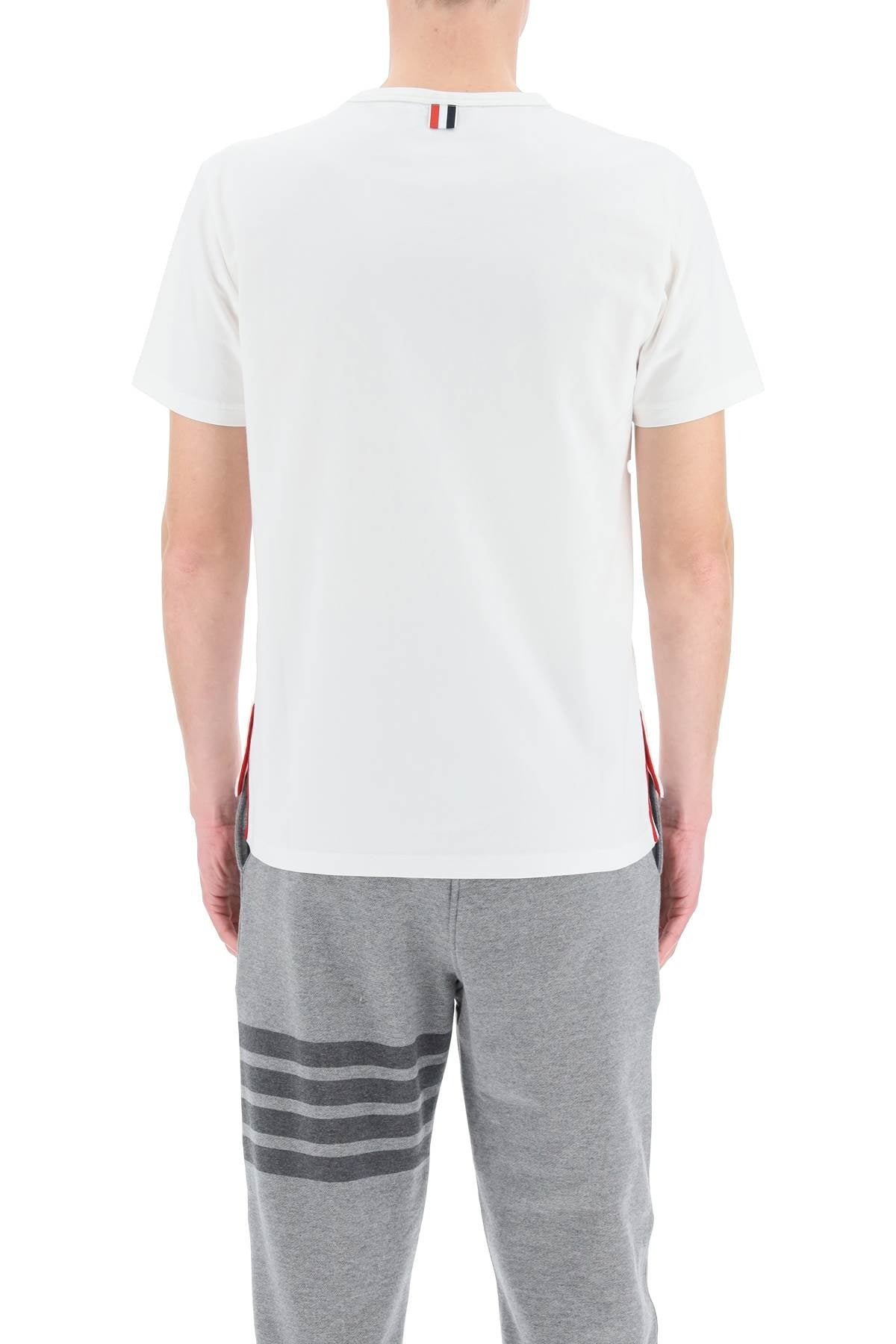 Thom Browne T-Shirt With Tricolor Pocket Men - 3