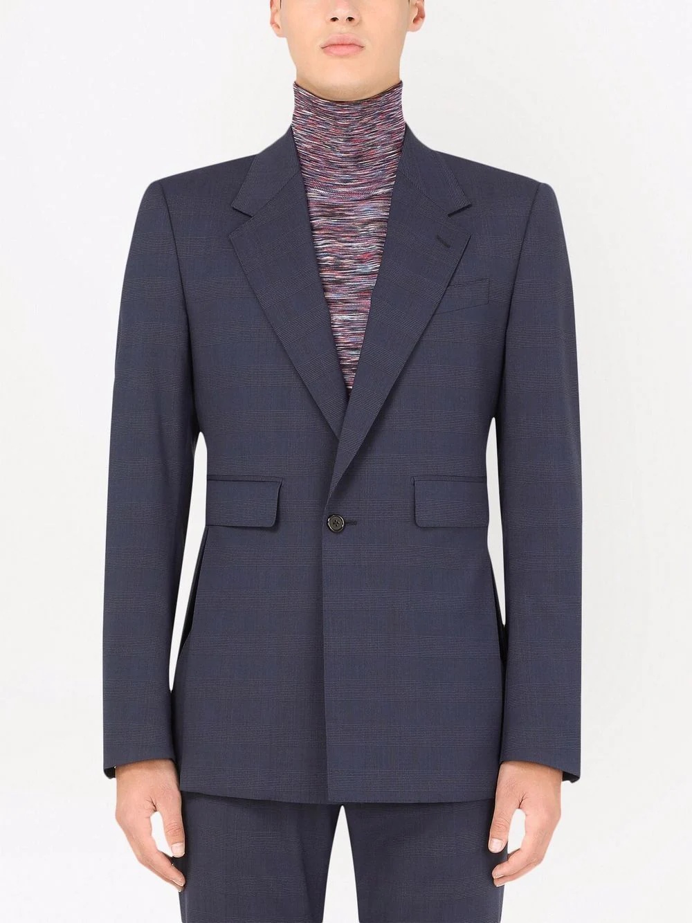stretch glen plaid wool Sicilia-fit suit - 3