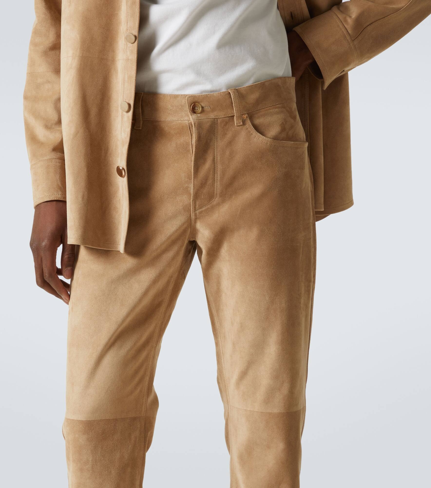 Anthony suede straight pants - 5