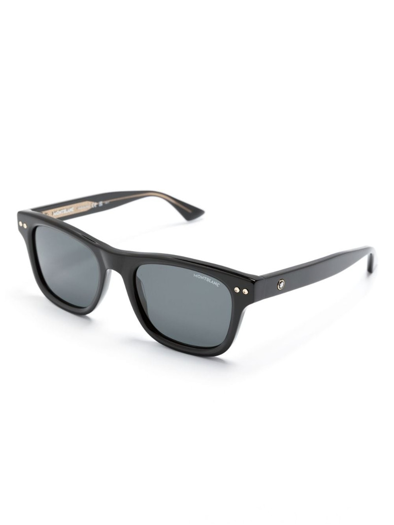 Montblanc logo-plaque square-frame sunglasses outlook