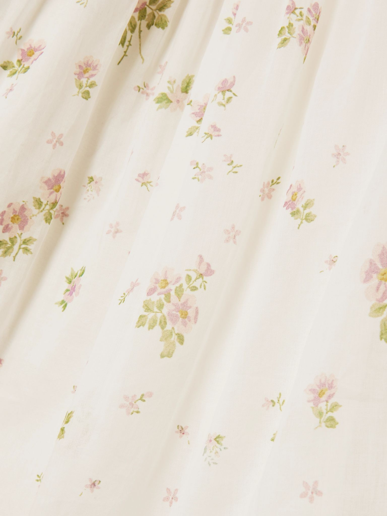 Ruffled floral-print cotton-voile mini dress White - 4